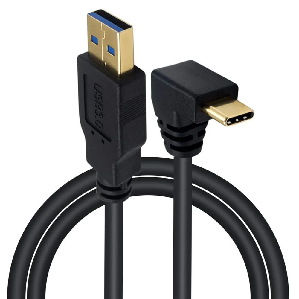 Gold-Plated 90-Degree Right Angle Type-C to USB 3.0 Elbow Cable for Charging And Data Transfer Hard Disk Notebook Mobile Phone A
