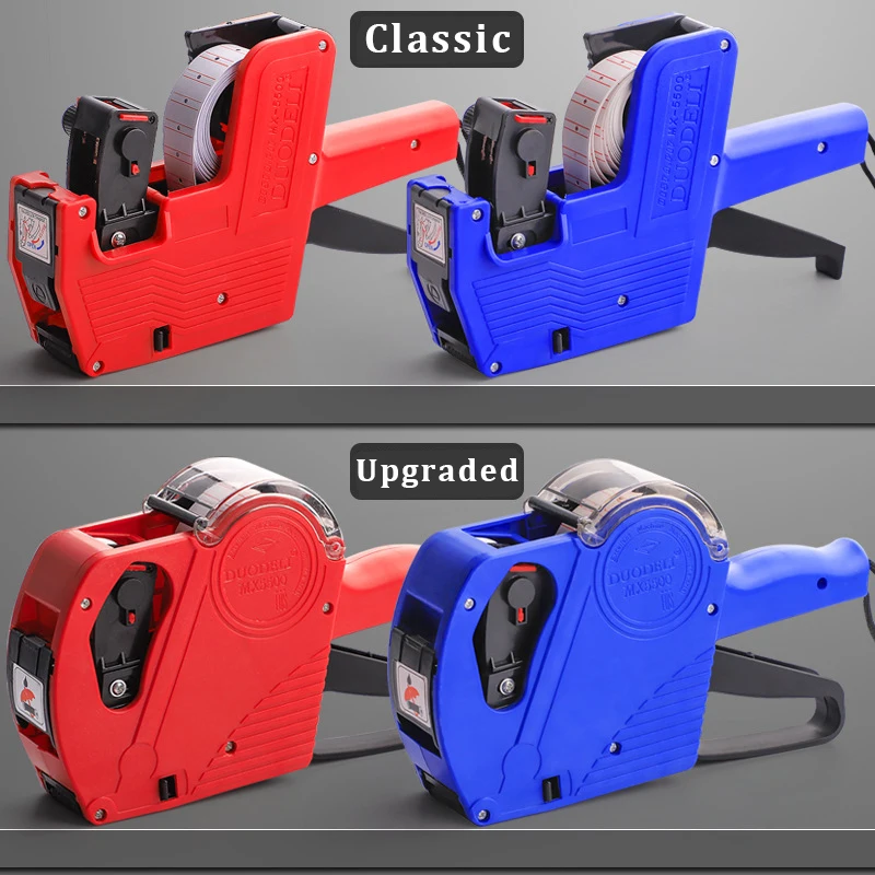 MX-5500 MX5500 8 Digits Handheld Price Tag Gun with 1 Ink Coding Machine for Retail Stores Supermarket $ € £ ₽ Kg