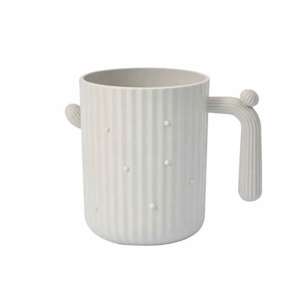 Cactus Pattern Toothbrush Cup Functional Plastic Gargle Mug Simple Bathroom Accessory Decorative Home Drink Cup view 4