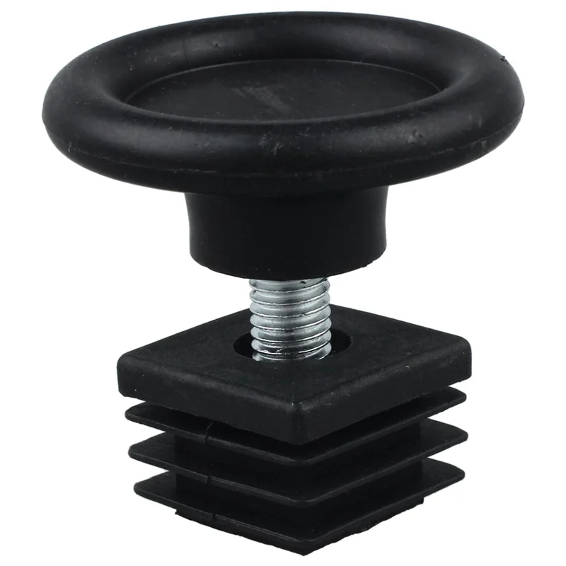 AT53 50 juegos de pie de nivelación ajustable de 45 mm de diámetro de base 25 mm x 25 mm Kit de inserción de tubo cuadrado