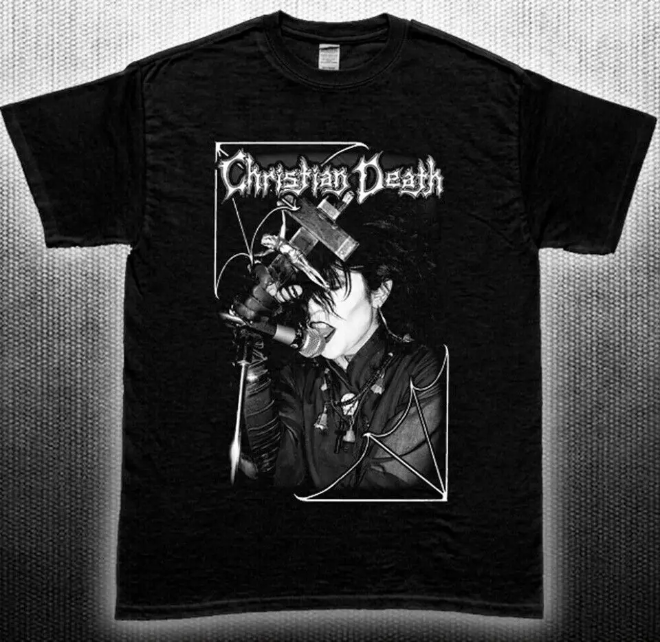 Rare Christian Death T-Shirt Black Cotton Short Sleeve S-3XL T-Shirt For FansCotton  vintage oversized