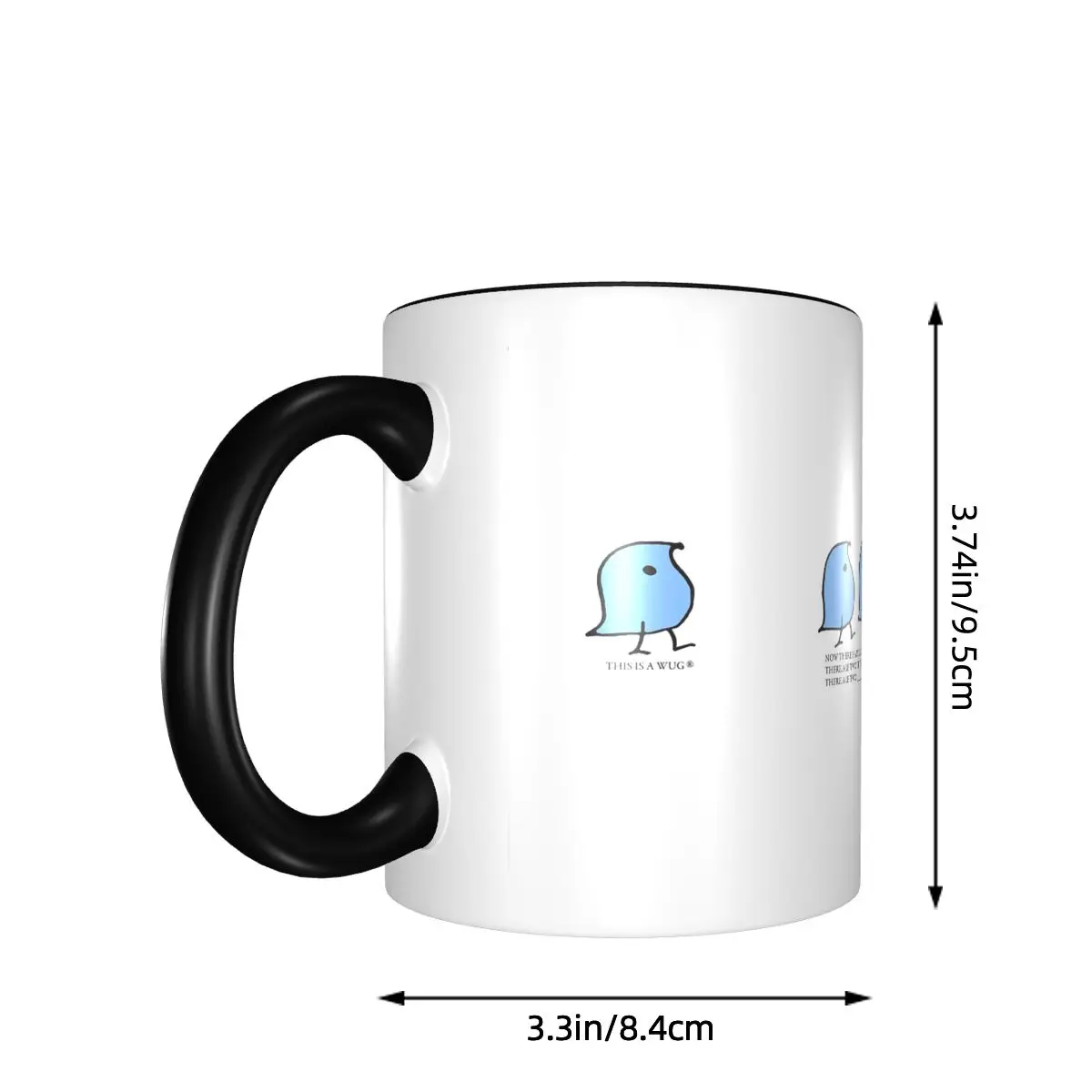 Original Wug(R) Test Mug Funny Ceramic Coffee Cups Tea Mugs Milk Cup Drinkware Gifts for Woman Man