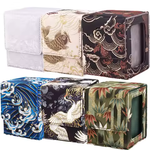 120+ Trading Card Deck Box With Display Window MTG PTCG TCG Board Games Collectible Card Cases YGO Magnetic Organiser Case Gift