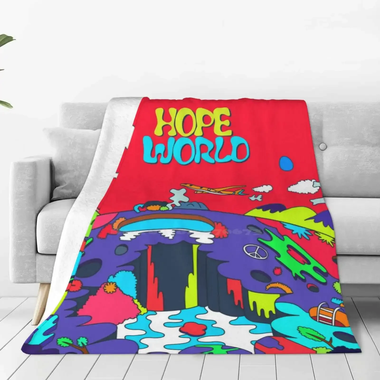 J-Hope Hope World Album Art Creative Design Comfortable Warm Flannel Blanket J Hope Hope World Album Art Jhope Album Mixtape