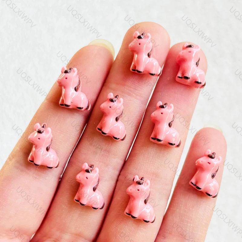 20 pieces of cartoon resin mini pony rhinestone 3D decorative DIY accessories, suitable for nail art and jewelry production A151
