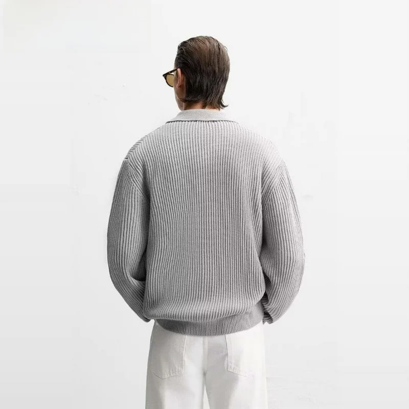 

Новое весеннее поступление, мужской повседневный вязаный свитер с длинными светями на молнии и кисточками, свободный крой, молодежная осенняя одежда, открытая одежда...