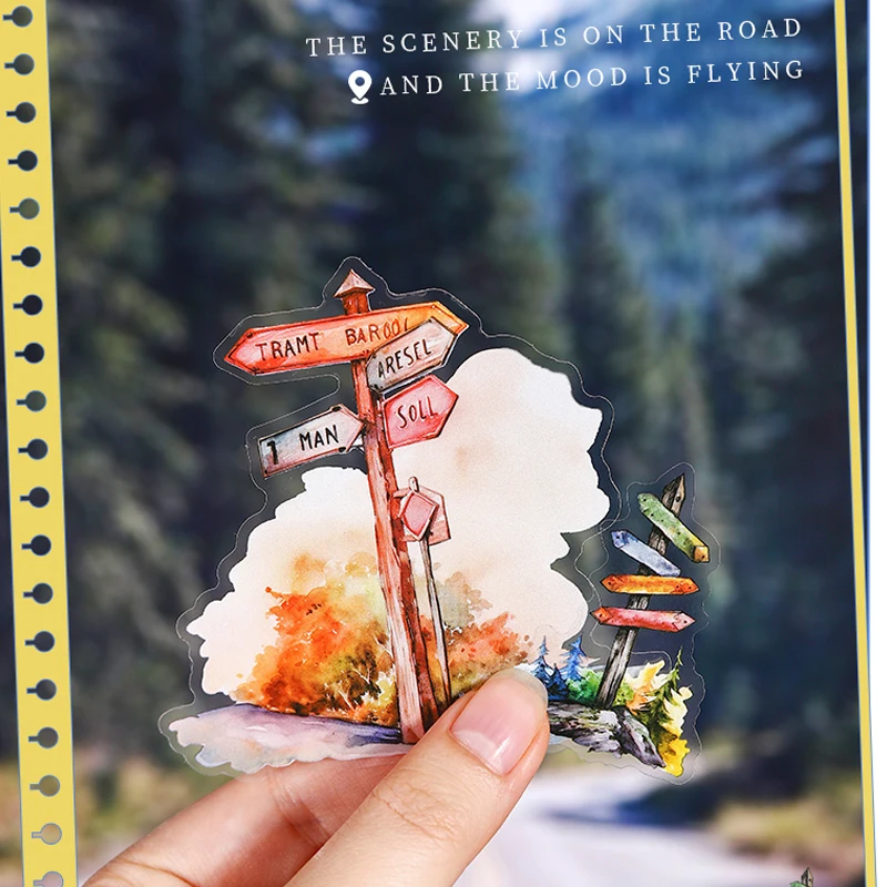 

2 стиля, 90 шт./пакет, тема путешествий, водонепроницаемые наклейки для домашних животных, наклейки для справочника, креативный альбом для скрапбукинга «сделай сам», украшение для фоторамки