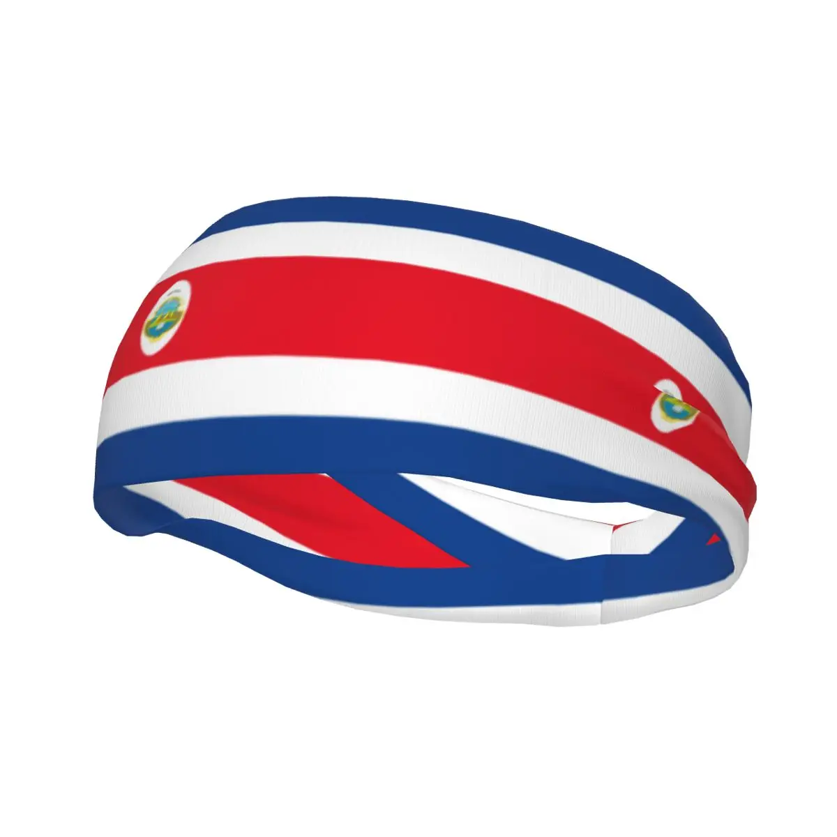 Custom Flag Of Costa Rica Sport Headbands for Women Men Stretchy Moisture Wicking Gym Sweatband