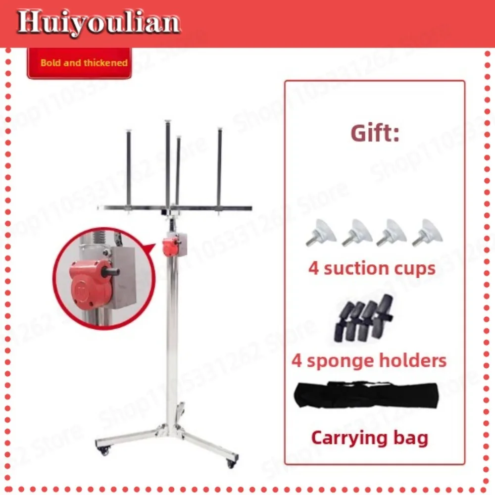 3.2m Light Installation Lift Stand Manual Electric Dual Mode Stainless Steel Folding Lamp Hoist Bracket Heavy Duty