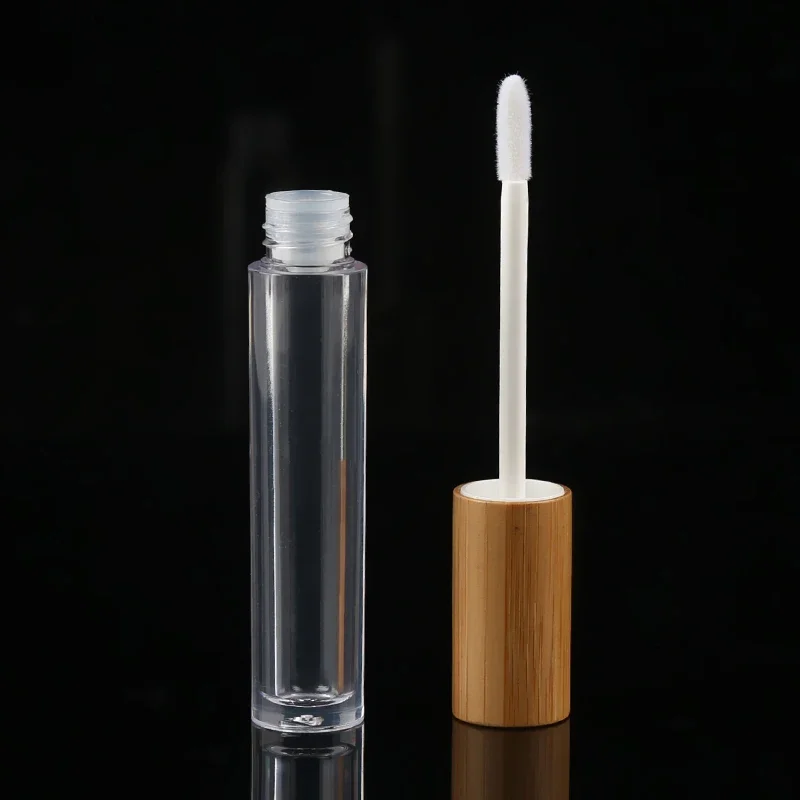 

travel necessary eco lip gloss containers Bamboo lipgloss tube engraving logo lip gloss tubes with wand,mini cute lippie tube