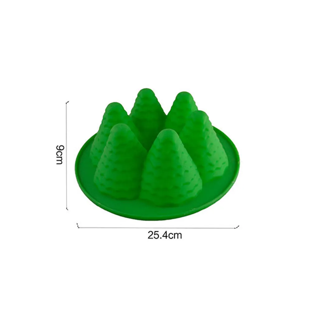 Food Grade Christmas Tree Cake Stencil Silicone Baking Mold Easy Operation Time Saving Tool for Home Bakers Cupcake Fondant