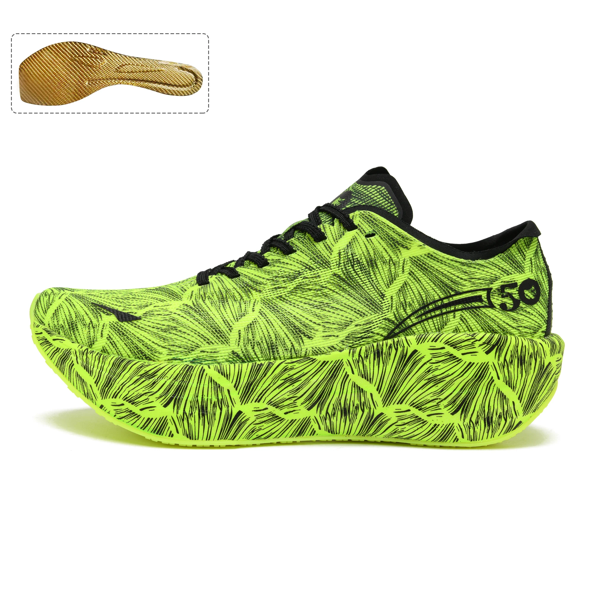 

True Carbon Plate Running oes Full Palm Training Speed Cetition Student Marathon Sports oes Breathable Me Outer