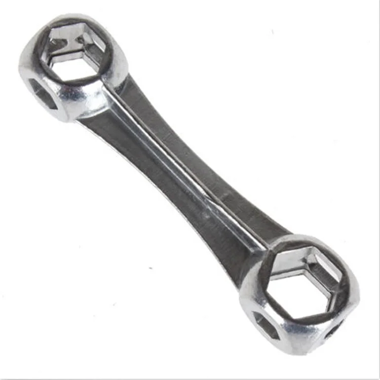 10 Holes Size 6-15mm 10 in 1 Galvanized Steel Hexagon Wrench Durable Bicycle Bike Repair Tool Bone Shape Hexagon Wrench Spanner