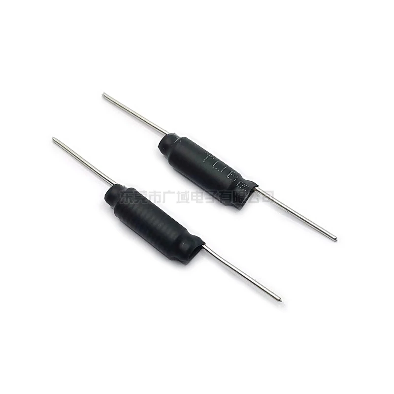 Horizontale 5X25Mm 4.7uh 1.2X14T Staaf Inductor R Bar Kern Spoelen Beide Zijden Uit Benen Lengte 30Mm