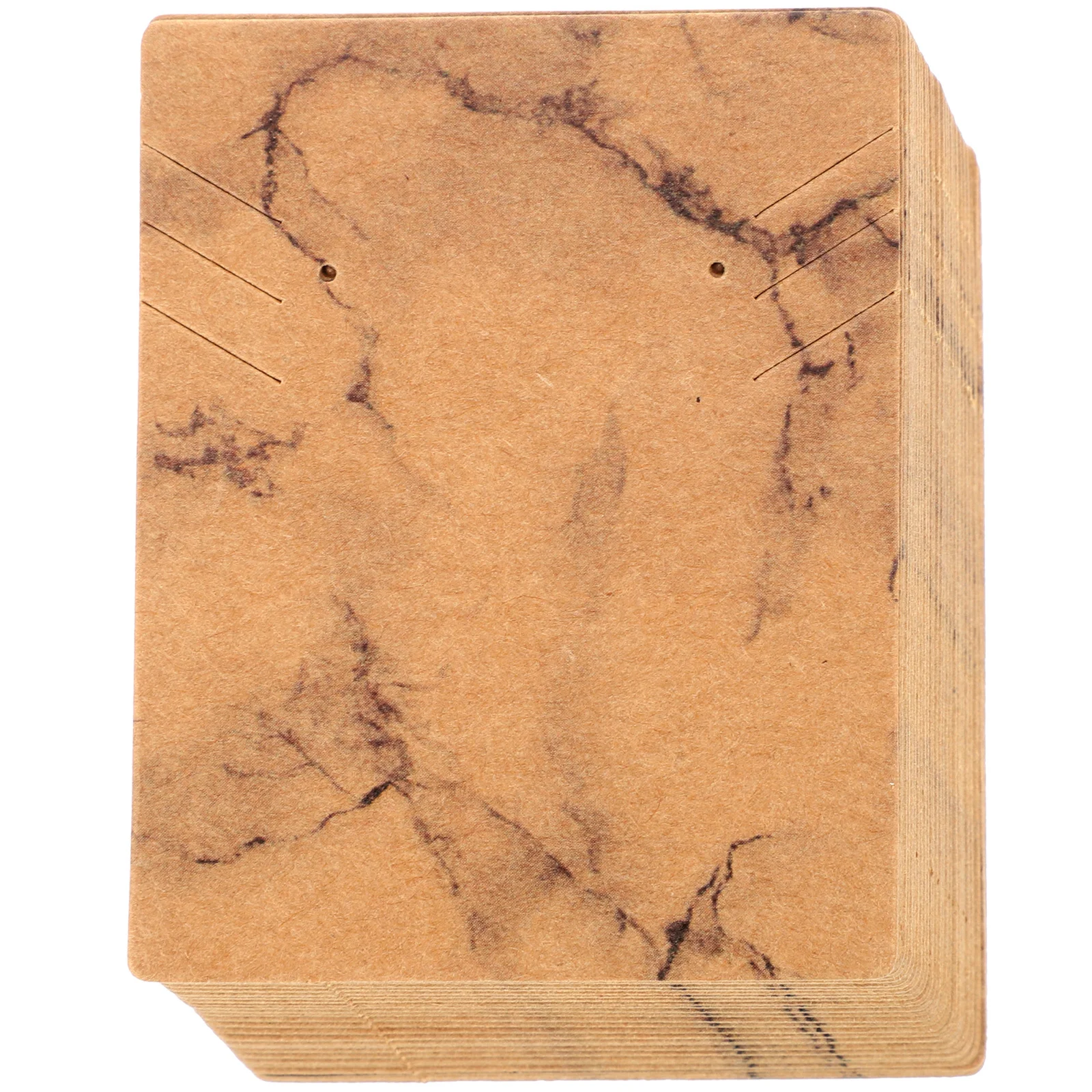 100 قطعة من بطاقات المجوهرات لبيع أقراط عرض القرط المنقوشة مع ثقوب باللون البني #2