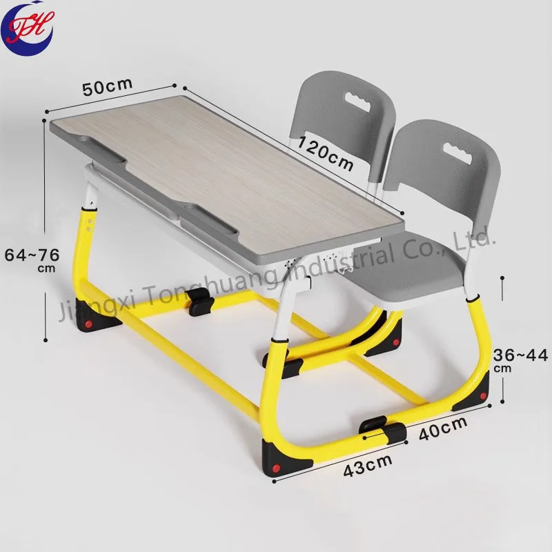 Primary School Double Person Seats Wooden School Classroom Tables and Chairs Student Desk and Chair Other School Furniture