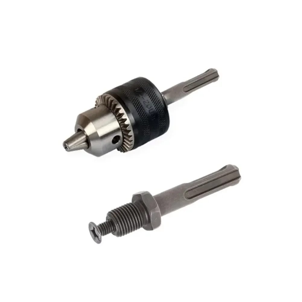 Conector adaptador de portabrocas gris, vástago redondo con ancho de eje de 10mm/0 39 y 12mm de diámetro de rosca, adecuado para SDS Plus