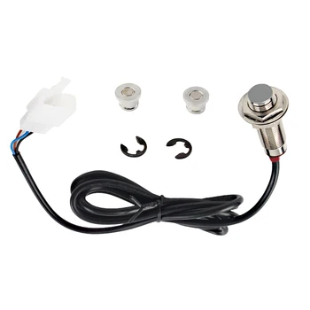 Tachometer Universal Motorrad Fahrrad ATV Digitaler Kilometerzähler Drehzahlmesser Geschwindigkeit Ersetzen Sie das Universal-Sensorkabel mit 2-Magnet