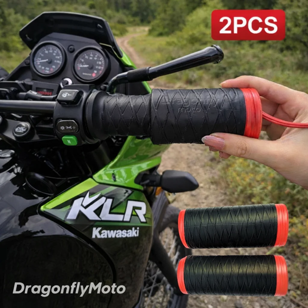 Motorcycle Silicone Handlebar Cover For Kawasaki KLR650 KLR 650 KLR250 250 Self Shrinking Non-Slip Motorcycles Grip Covers