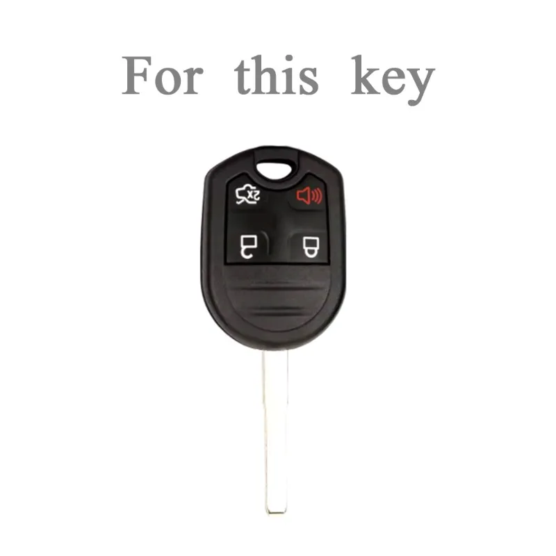 4 Buttons TPU Car Key Case for Ford Edge Escape Expedition Explorer Flex Focus Freestyle Mustang Taurus Remote Fob Shell Cover