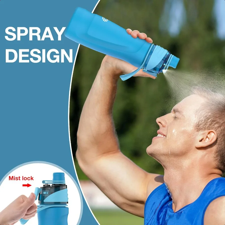 زجاجة حرارية من الفولاذ المقاوم للصدأ معزولة 24 أونصة 2 في 1 للاستخدام الرياضي للمشروبات الباردة الساخنة