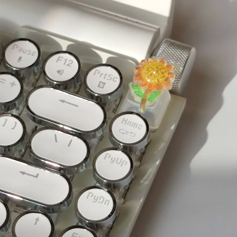 1PC Sunflower Game Keycap Cute DIY ESC Keycaps For MX Switch Mechanical Keyboard Office Gaming Accessories Friend Gift