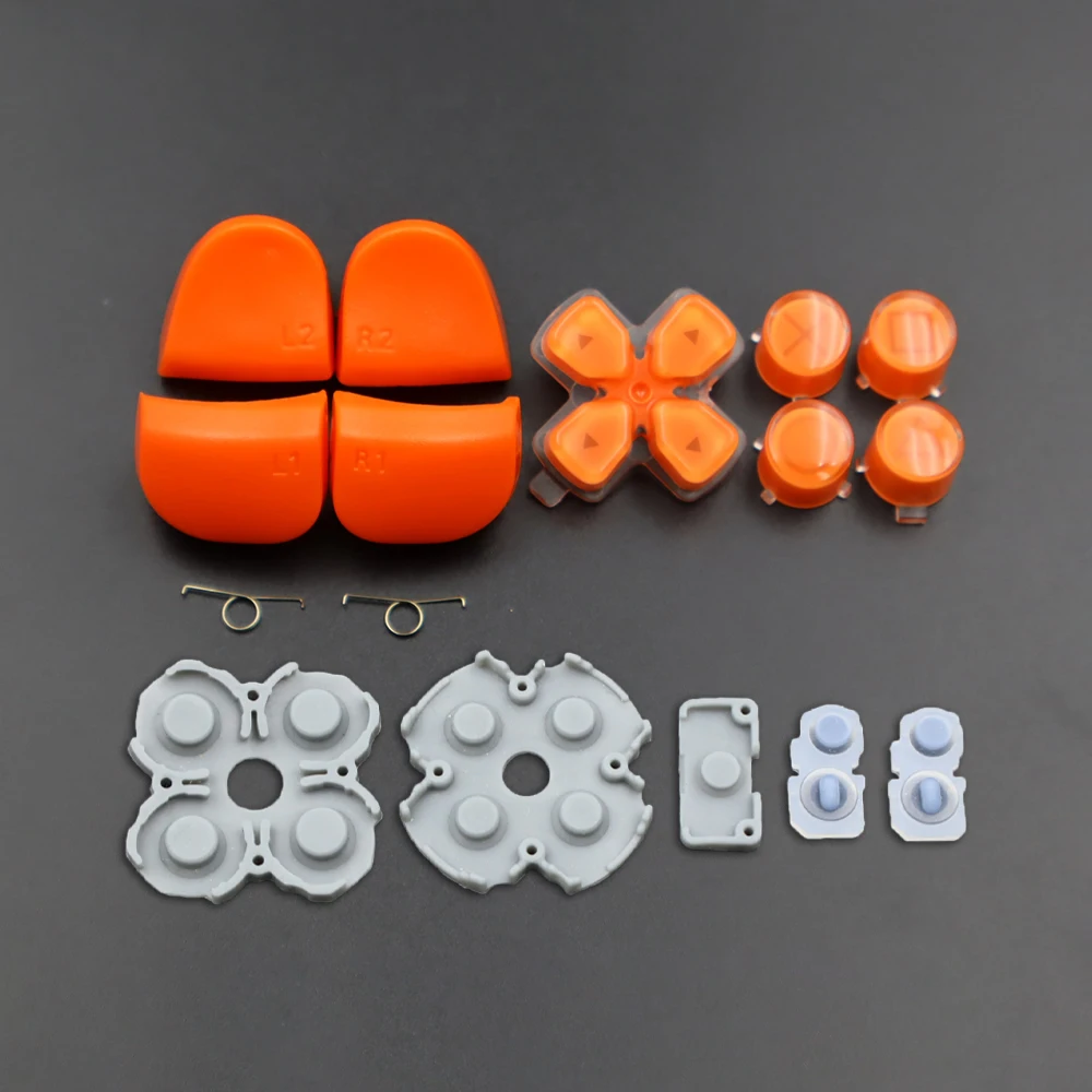 1Set Multiple Colors For PS5 V1 Controller BDM-010 L2 R2 L1 R1 Trigger Buttons With Springs D-Pad ABXY Button Conductive Rubber