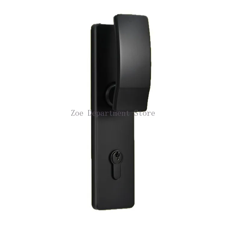 Open with a push, silent door lock indoor household general-purpose mechanical bedroom wooden door room direct push black French