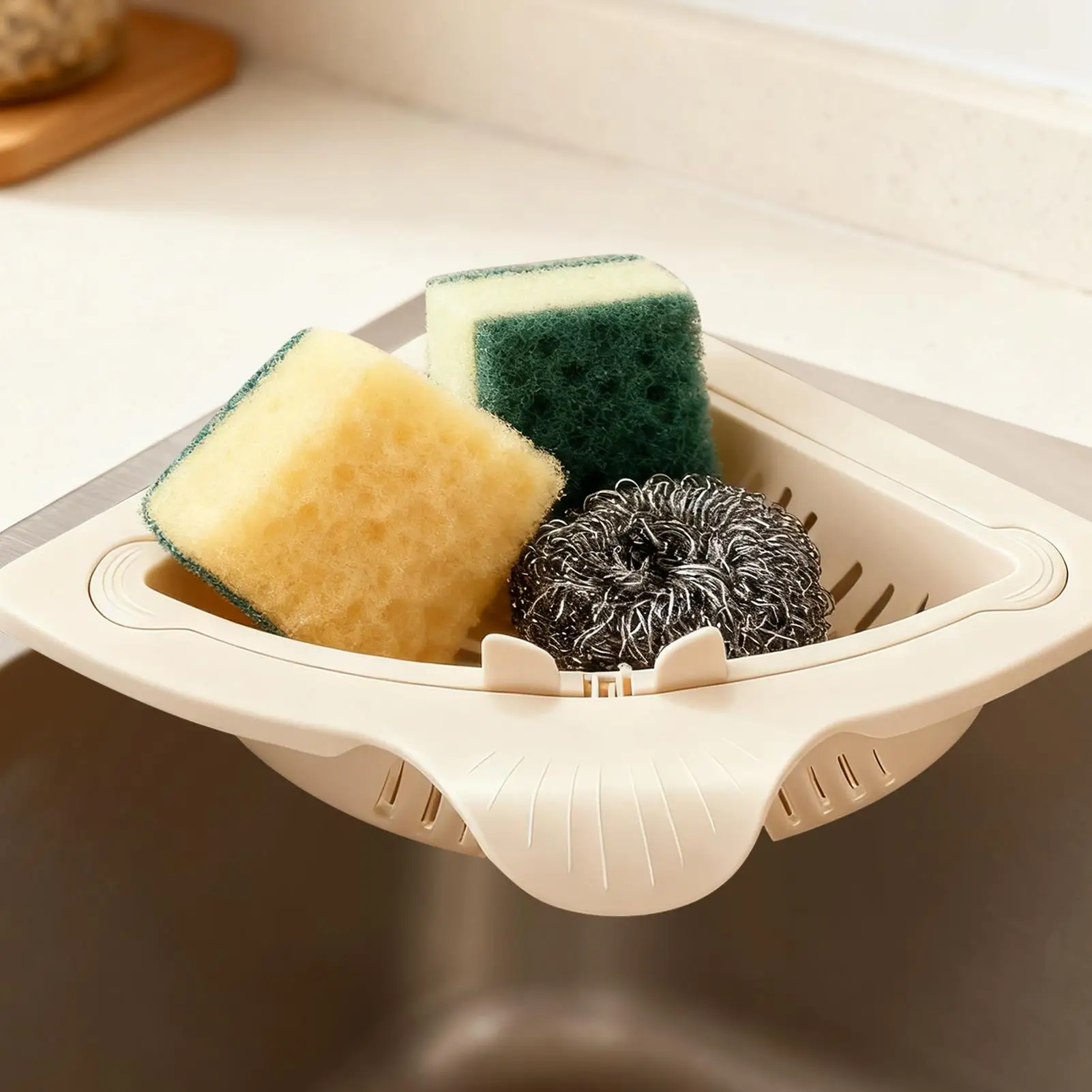 

Corner Sink Drainer Basket Magnetic Silicone Kitchen Storage Rack Sink Drain Strainer Basket For Trash Food Waste Leftovers