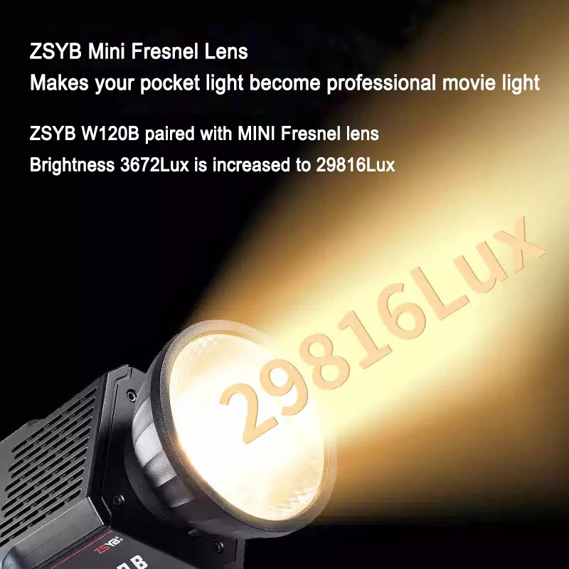 Прожектор с линзой Френеля, мини-крепление Bowens, 25-градусная фокусирующая линза для COB, светодиодный светильник для видеосъемки Yongnuo Nanguang Zhiyun