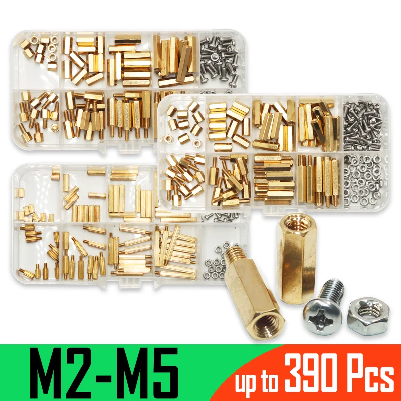 

M2 M2.5 M3 M4 M5 Brass Motherboard Standoff Computer Circuit Board Rack Stud Spacer Copper Hex Screw Nut PCB Pillar Hexagon Bolt