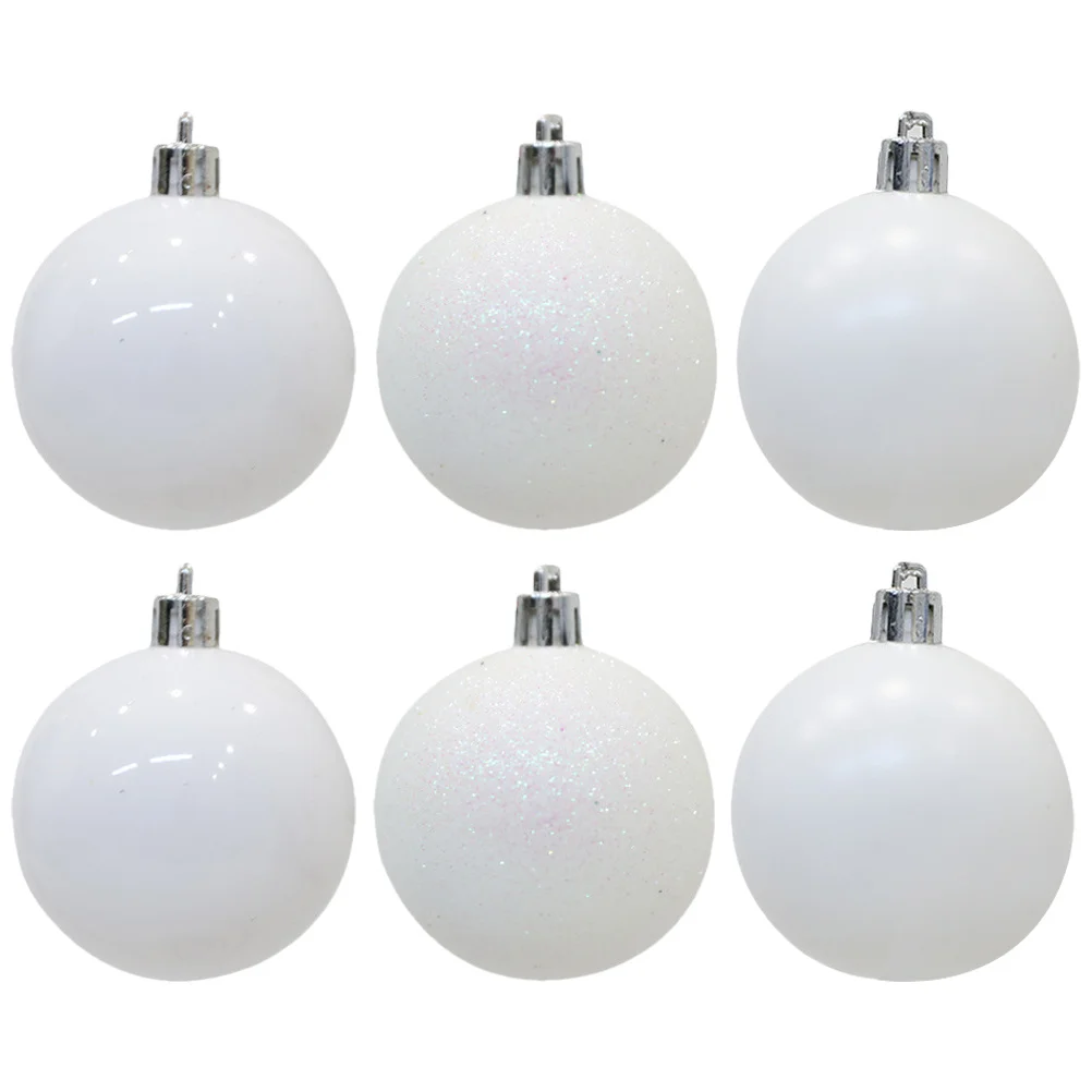 

6Pcs Christmas Balls Hanging Ornaments Plastic Decorative Xmas Tree Balls for Party Fireplace Window Decorations