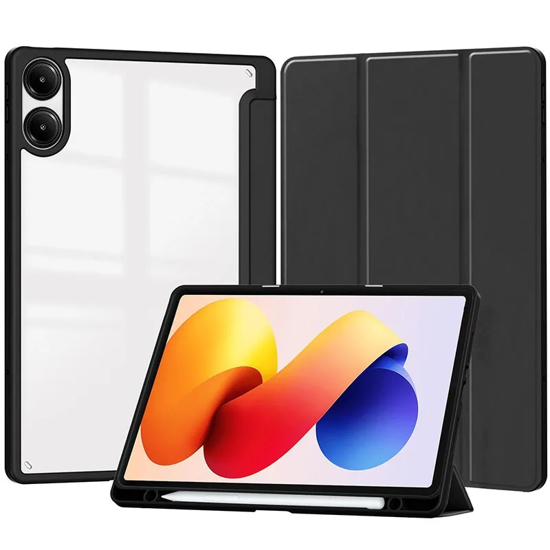 For Xiaomi Poco Pad M1 Case With Pencil Holder Magnetic Folding Stand Cover Funda for Redmi Pad 2 Pro 12.1 inch 2025 accessories