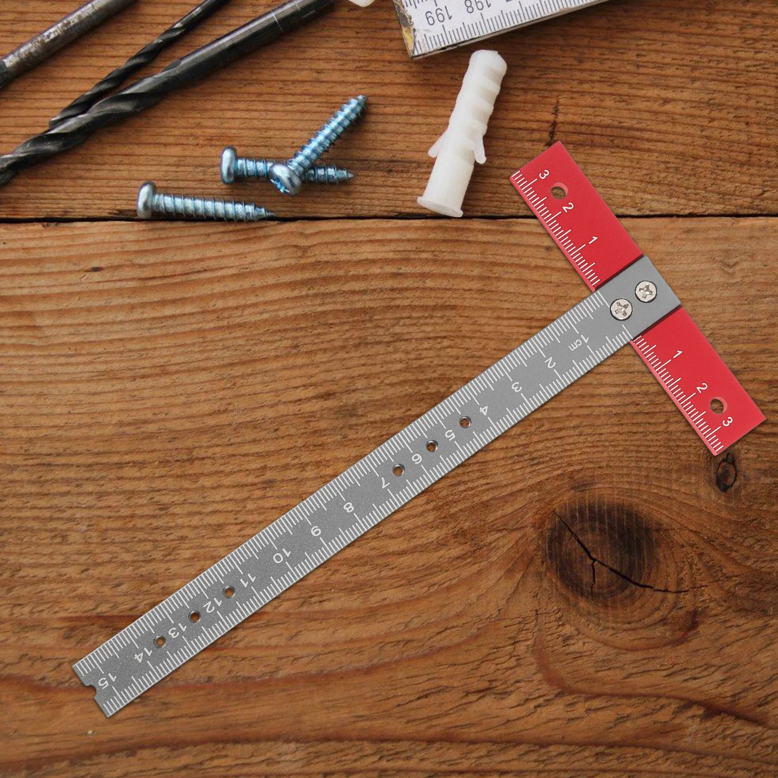 Aluminum Alloy Ruler Lightweight Portable Right Angle Measuring Tool for Woodworking DIY Carpentry Projects Precision