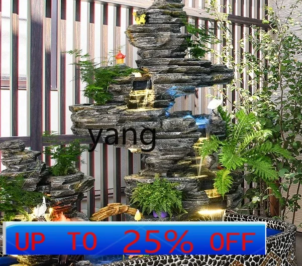 

LMM Large Artificial Mountain and Fountain Outdoor Courtyard Garden Fish Pond Landscape Indoor Floor Ornaments