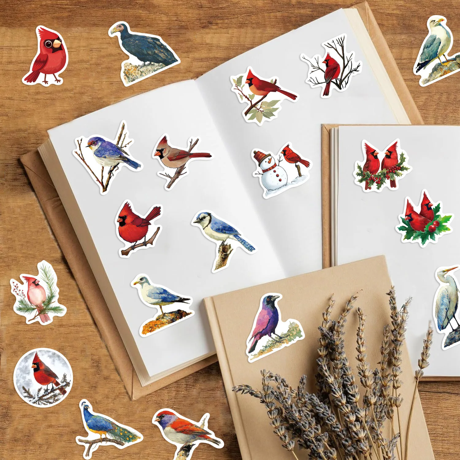 106 Cartoon Colorful Birds Retro Series Graffiti Stickers Animal DIY Mobile Phone Water Cup Skateboard Waterproof Wholesale