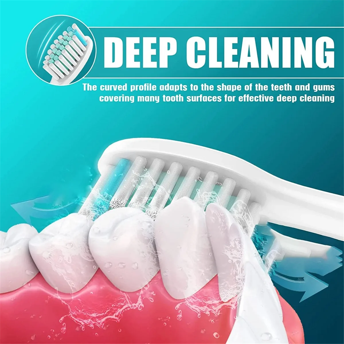 HEIßER 20PCS Elektrische Zahnbürste Ersatz Köpfe Borsten Düsen Zahnbürste Kopf für HX6014/HX6064/HX6730/3216/9362, A