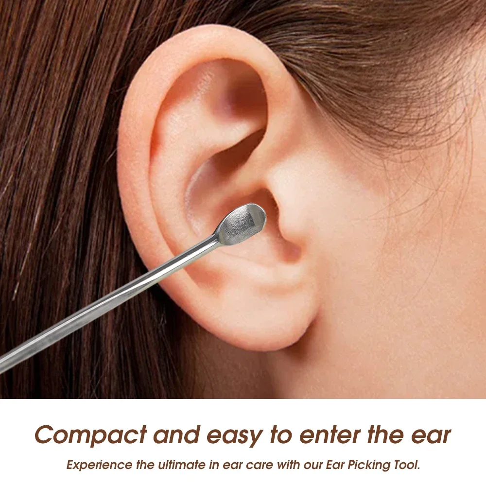 耳クリーナーワックスピッカー女性男性ステンレス鋼耳かきクリーニングリムーバーキュレットスプーンツールキットガジェット耳垢ピッカー 10 ピース/セット