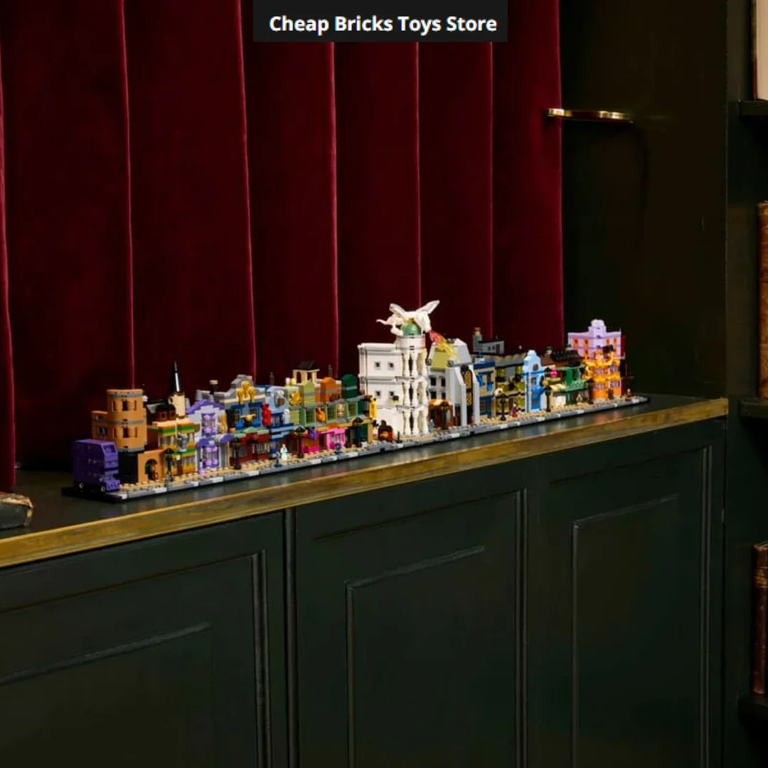 hot Diagon Alley Bricks Building Blocks Compatible 2750pcs Magic Commercial Street Model Birthday Gifts for Adults Toys - view 5