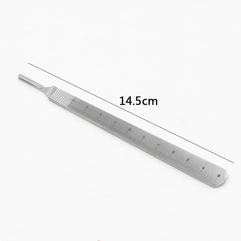 Medical stainless steel knife handle 3/4 cutting double eyelid blade utility knife mobile phone film repair tool