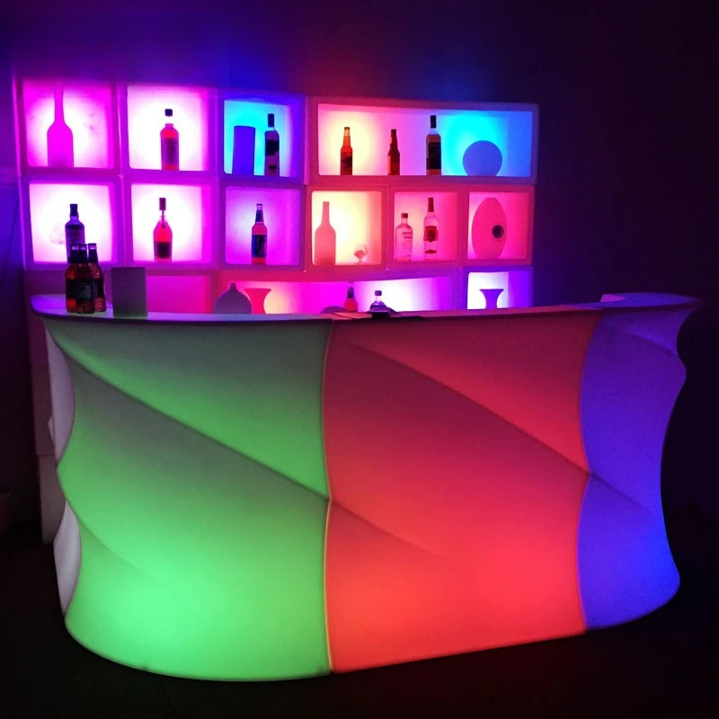 LED luminous wave bar bar, restaurant luminous table, party luminous splicing bar