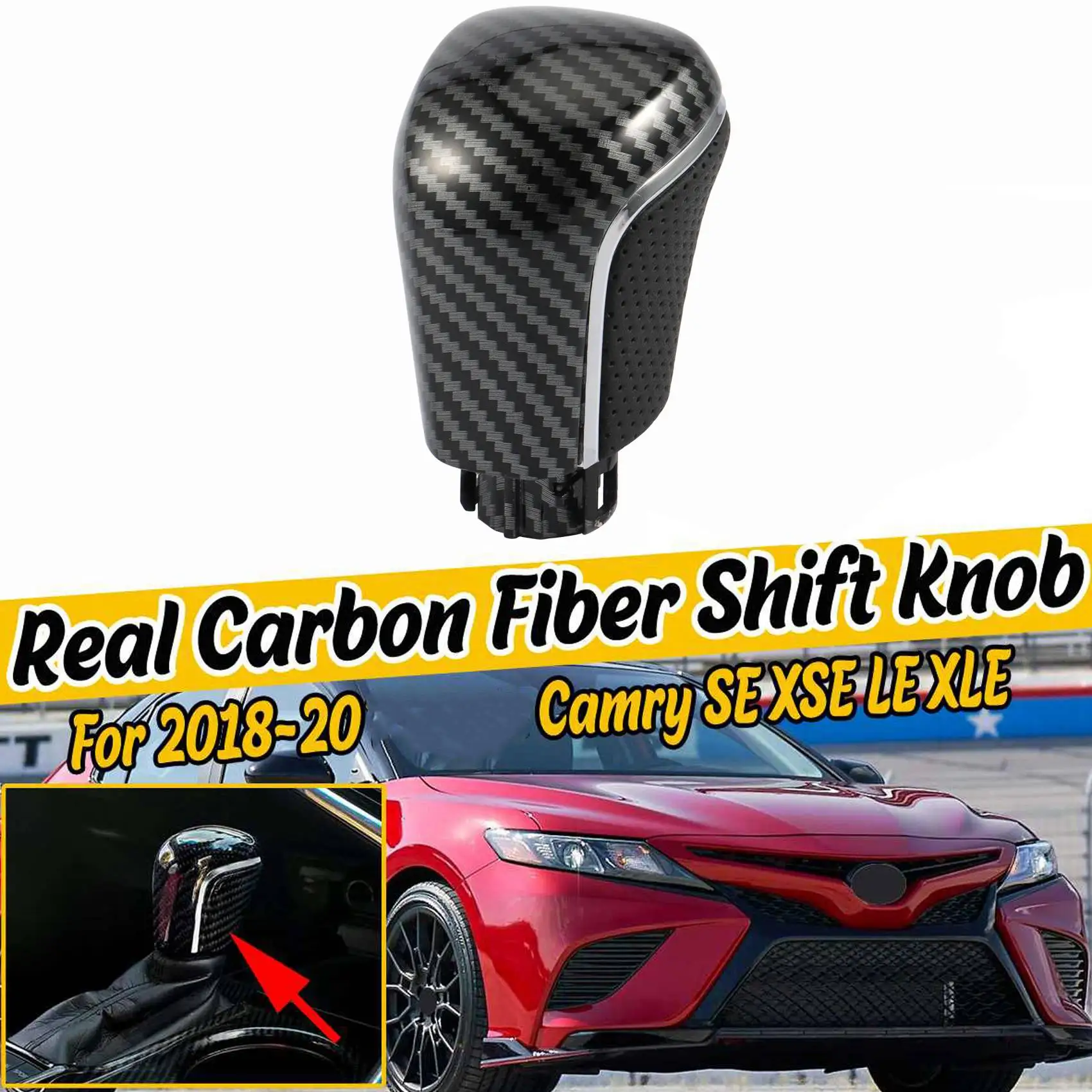 Carbon Fiber Gear Shift Knob Ball Shift for Levin XV70 V70 2018 2019