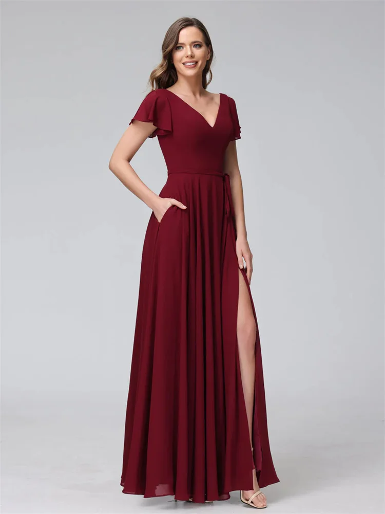 

A-Line Off-The-Shoulder Sweetheart Floor Length Satin Maxi Dresses With Pockets Dresses for Weddings Woman Elegant Guests