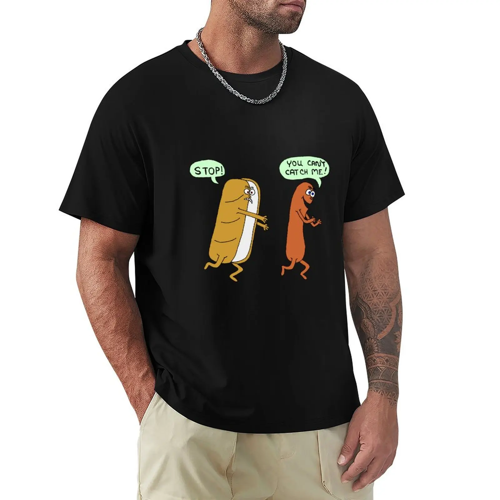 

can't catch me T-Shirt Aesthetic clothing anime cotton graphic tees men t shirt