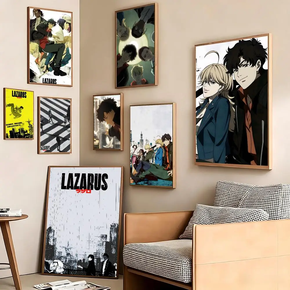 Japanese Anime L-LAZARUS Poster Pegatina artistica HD autoadhesiva impermeable para salon dormitorio