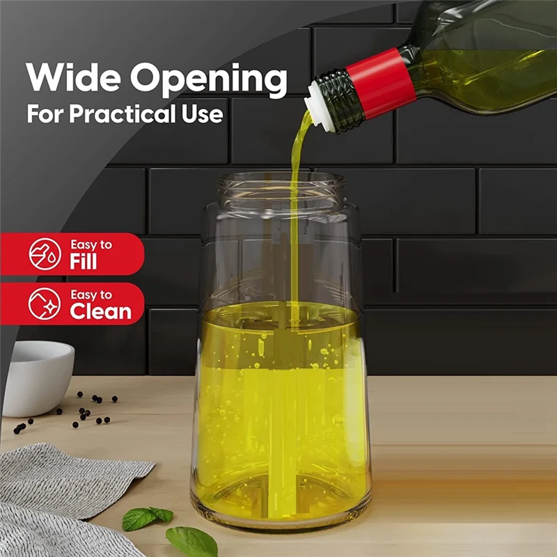

ABPR-Cooking Oil Dispenser Bottles Dressing & Coffee Syrup Bottles Auto-Open For Kitchen - Drizzle Oil