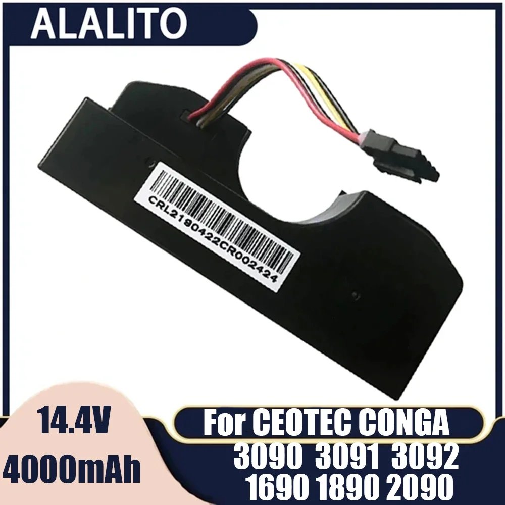 

New Vacuum Battery For CECOTEC CONGA 3090 CONGA 3091 CONGA 3092 Fits 05173 6800mAh / 44.40Wh 14.4V Li-ion