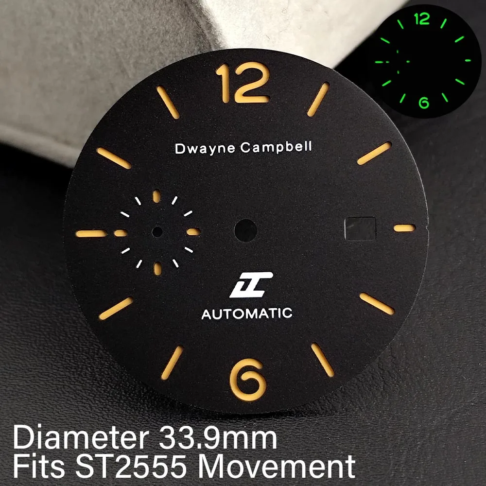 High Quality Watch Dial Watch Hands Fit ST2533 ST2555 ST2557 Movement Watch Modification Parts Luminous Sterile Dial Custom Logo