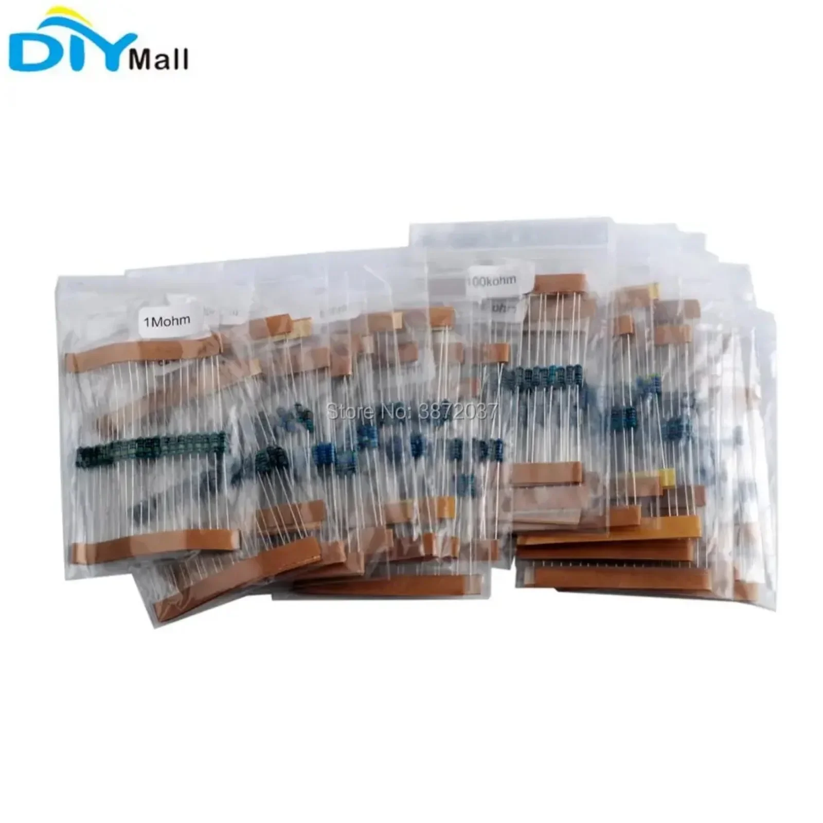 1460/600 pieces/set 1/4W five-color ring resistor metal film resistor classification kit 1% accuracy 73Value, 30Value
