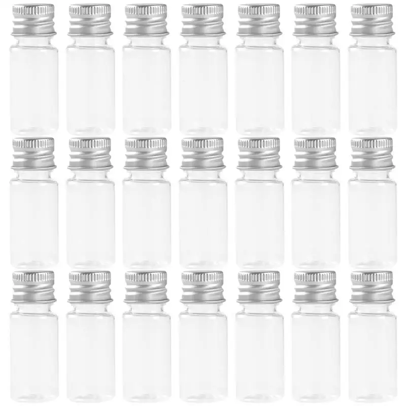 36pcs Plastic Test Tubes Clear Containers For Beads Powder Bath Salt Leak Proof Sample Vials Refillable Bottles Storage Jars